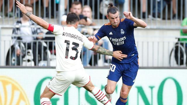 Gareth Bale en un partido de pretemporada contra el AC Milan