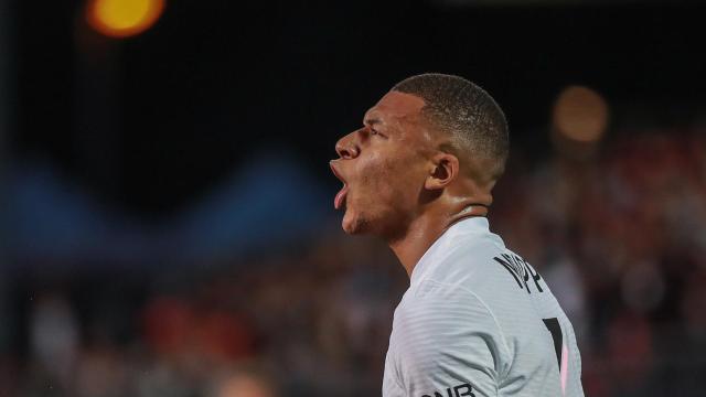 Kylian Mbappé, durante el partido de la Ligue-1 del PSG ante el Troyes