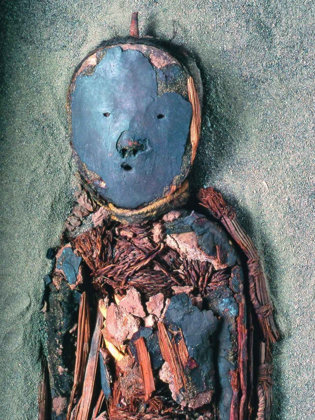 Imágenes de las momias fotografiadas en el Museo San Migue de Azapa de esta localidad del norte de Chile.