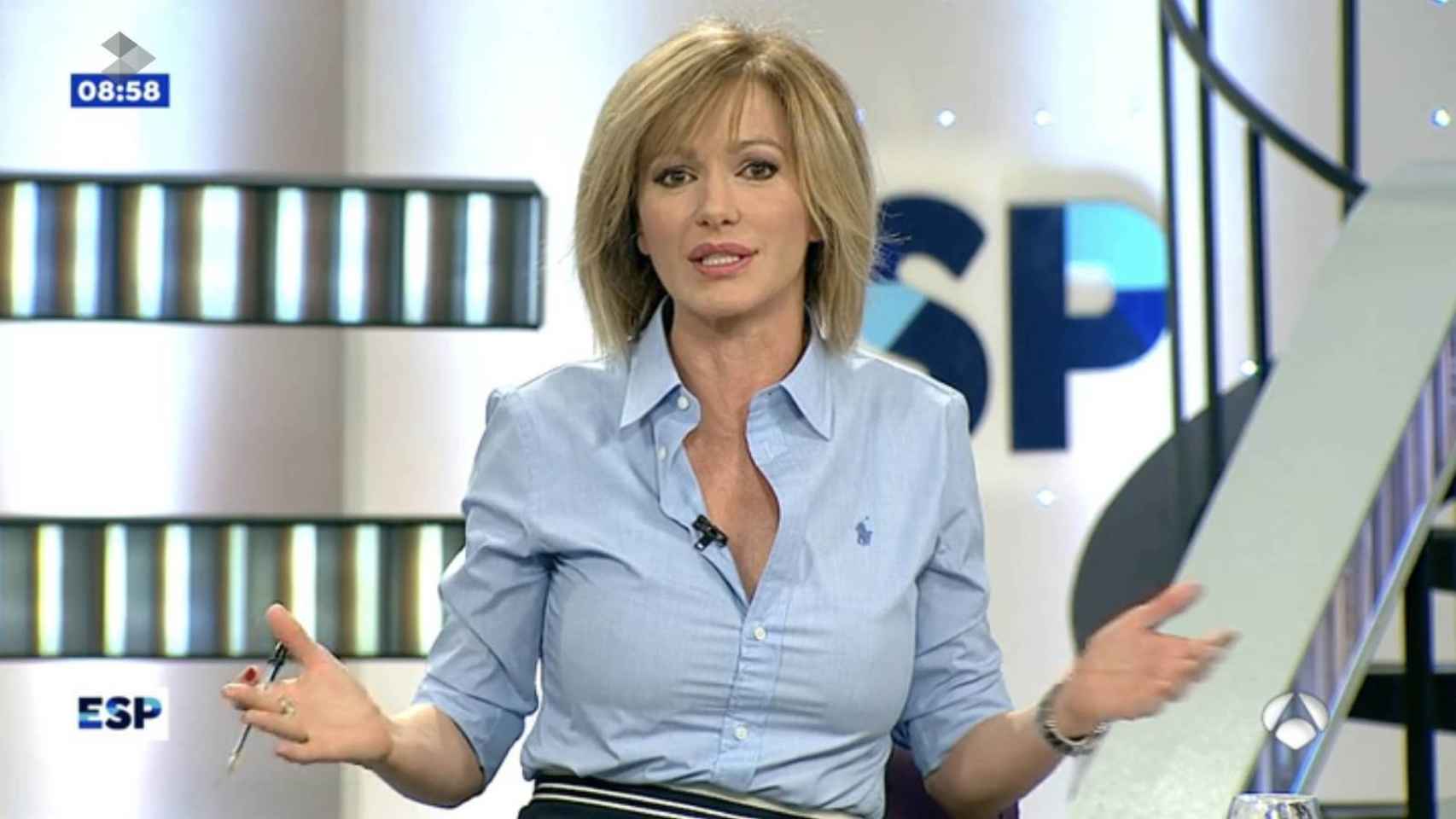 La presentadora no ha querido pronunciarse sobre el conflicto entre Rocío Carrasco y sus hijos.
