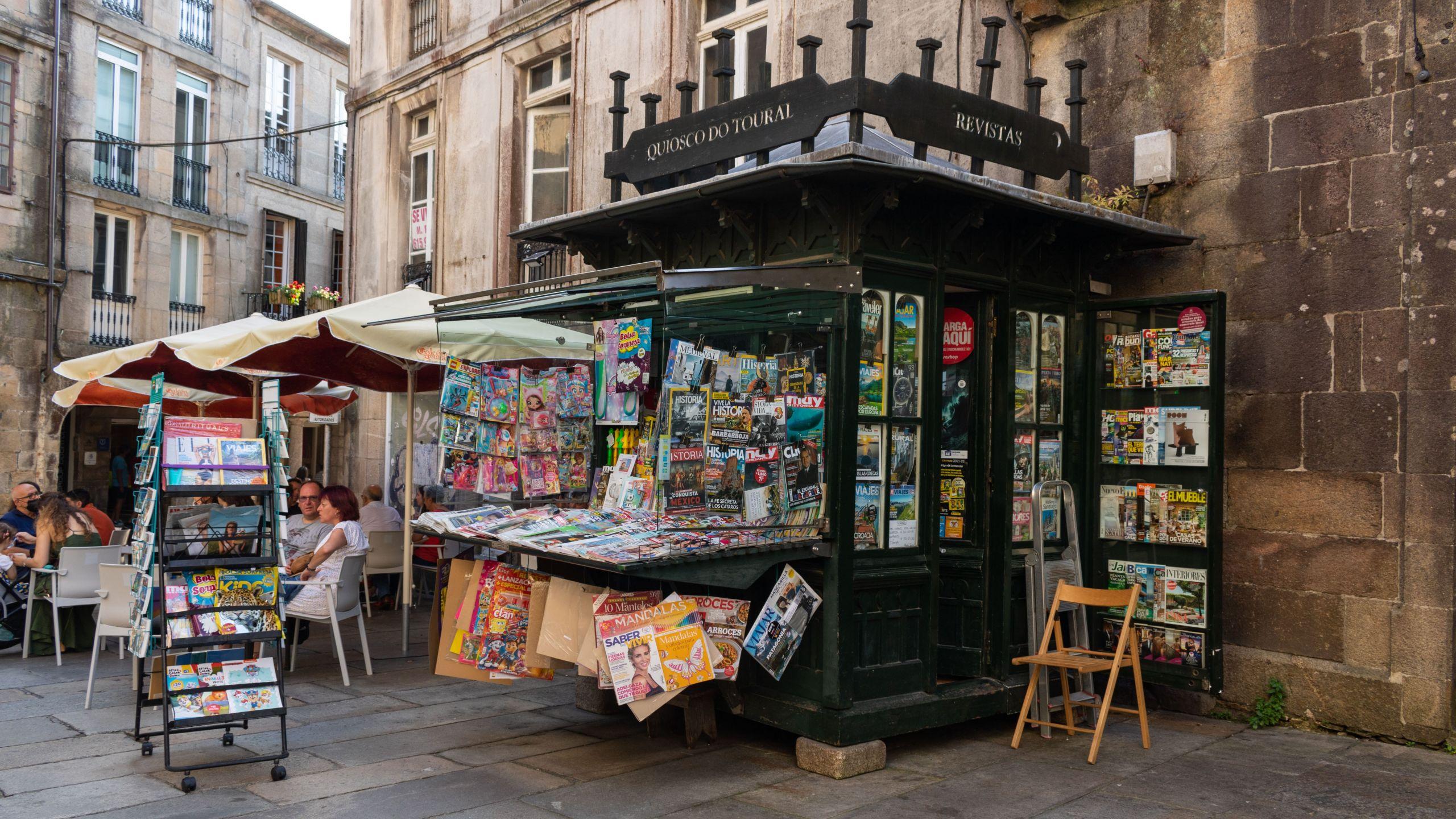 El centenario Quiosco do Toural en Santiago de Compostela