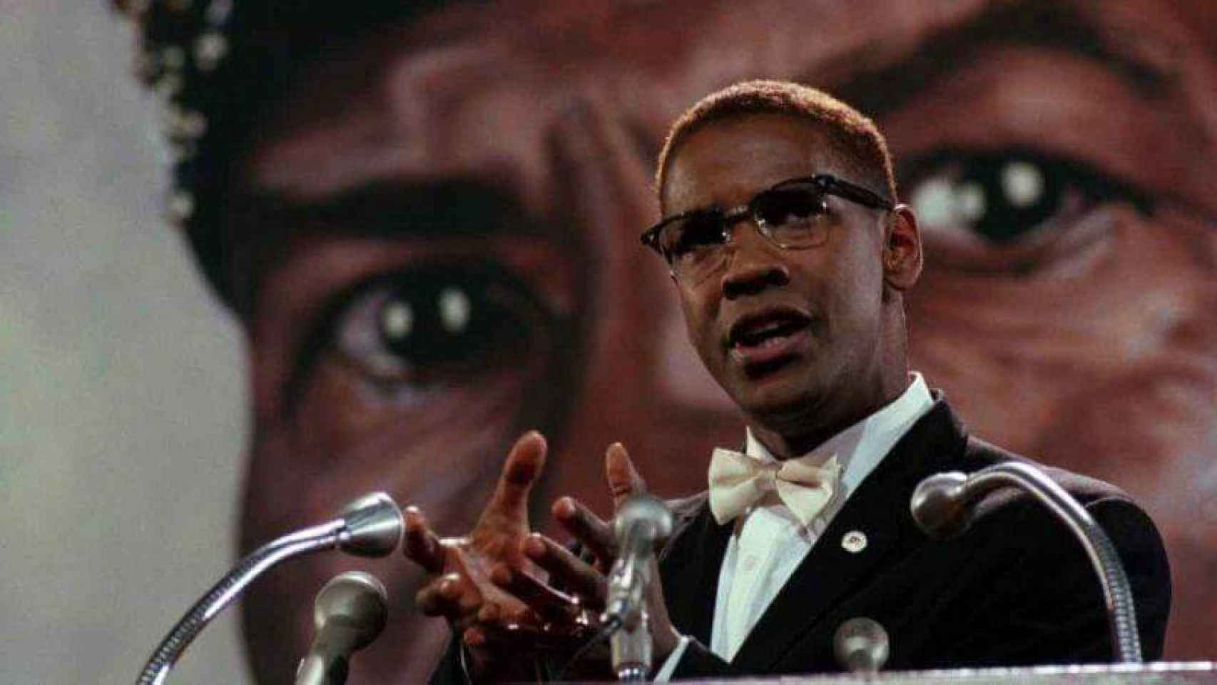 Denzel Washington en el papel de 'Malcolm X'