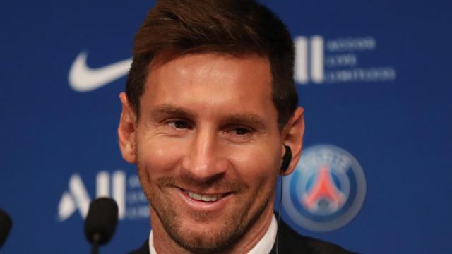 El día de la presentación de Leo Messi con el PSG