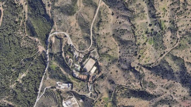 Vista aérea del lugar del que fueron desalojadas 370 personas en Málaga.