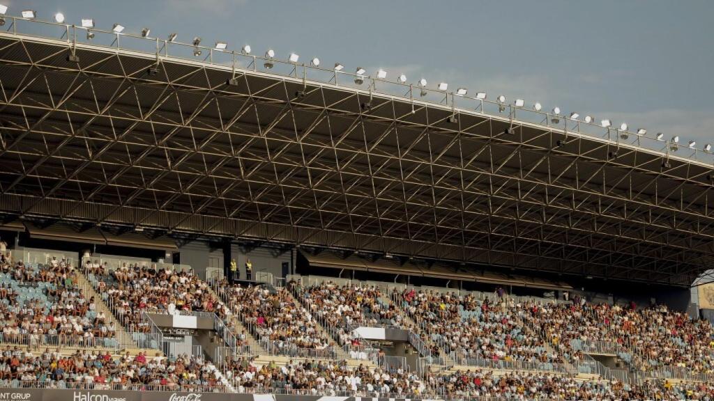 Vista del estadio La Rosaleda.