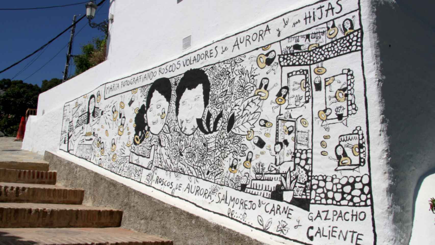 Un mural del pueblo.