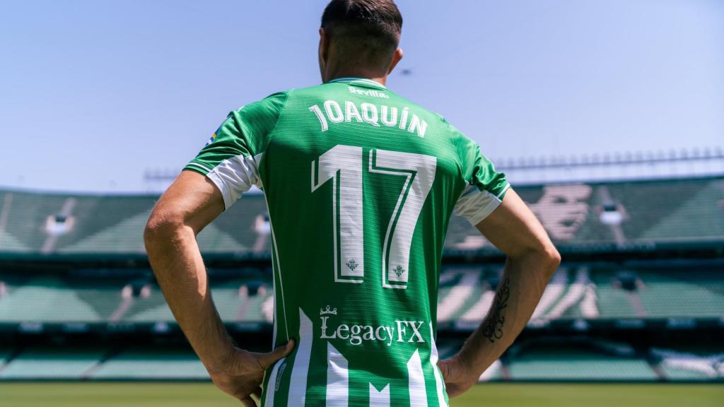 Joaquín Sánchez, con el '17' del Betis