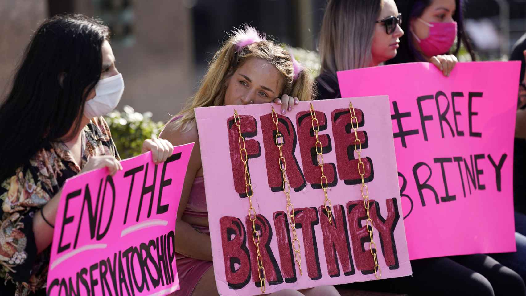 Una protesta para que la cantante fuera liberada de su tutela.