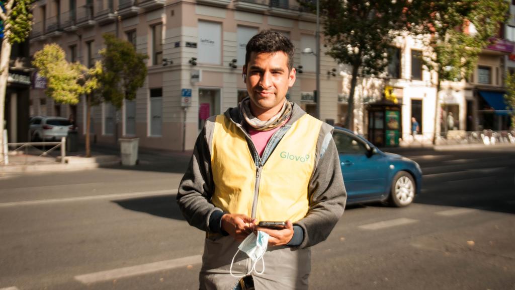 Yorman, 'rider' de Glovo, de 32 años.