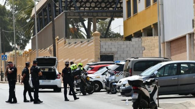 Imágenes de la policía en Ceuta.