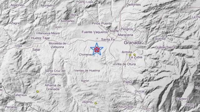 Un terremoto de magnitud 4,2 hace temblar Granada y Málaga