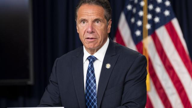 El ex gobernador de Nueva York, Andrew Cuomo, en una conferencia de prensa.