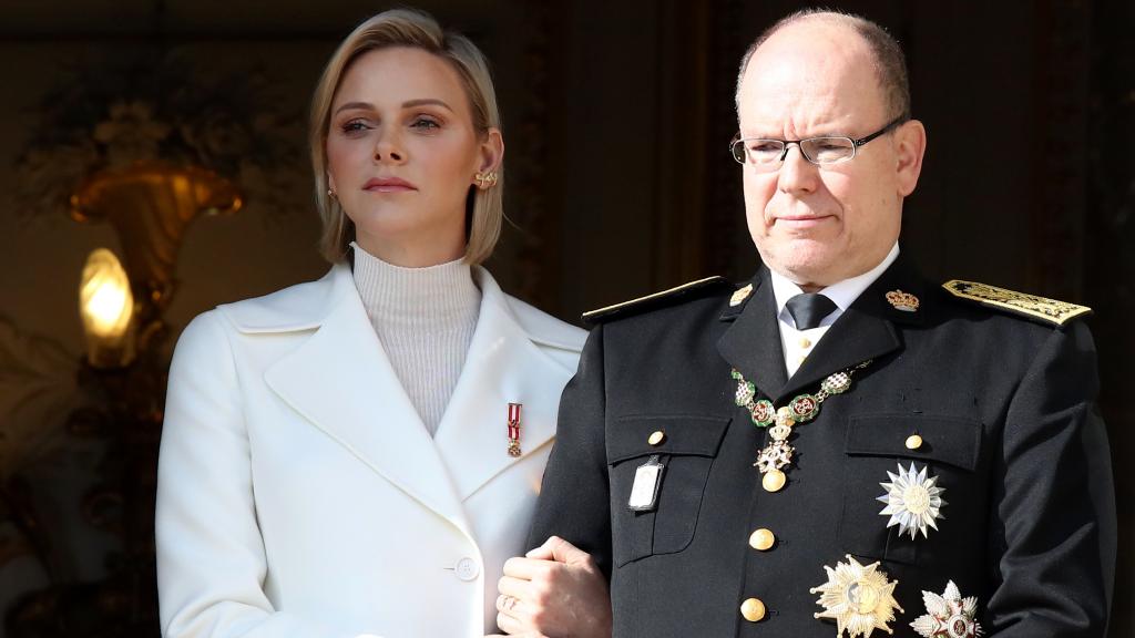 Alberto de Mónaco y Charlène, durante el Día Nacional de Mónaco en 2019.