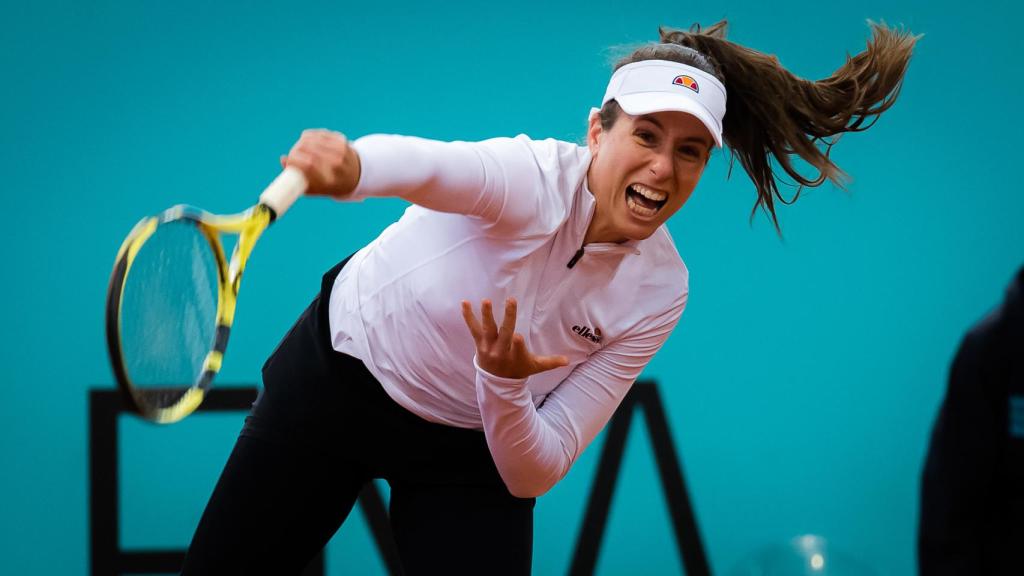 Johanna Konta durante un entrenamiento