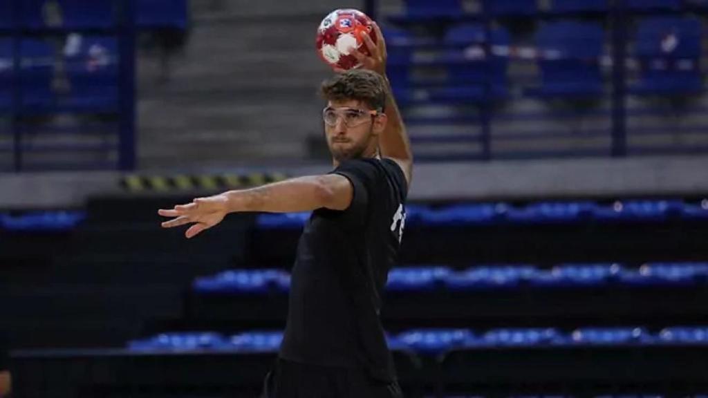 Antonio Serradilla durante un entrenamiento con sus nuevas gafas