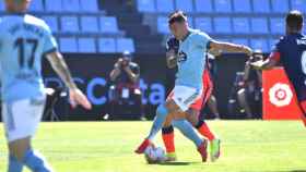 Iago Aspas durante el encuentro contra el Atlético de Madrid.