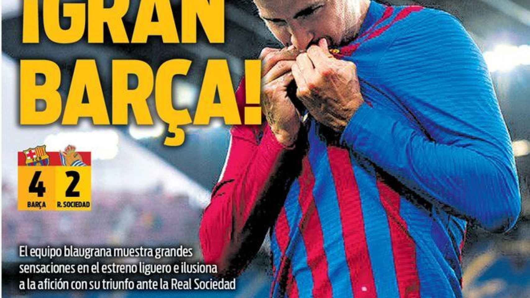 La portada del diario Sport (16/08/2021)
