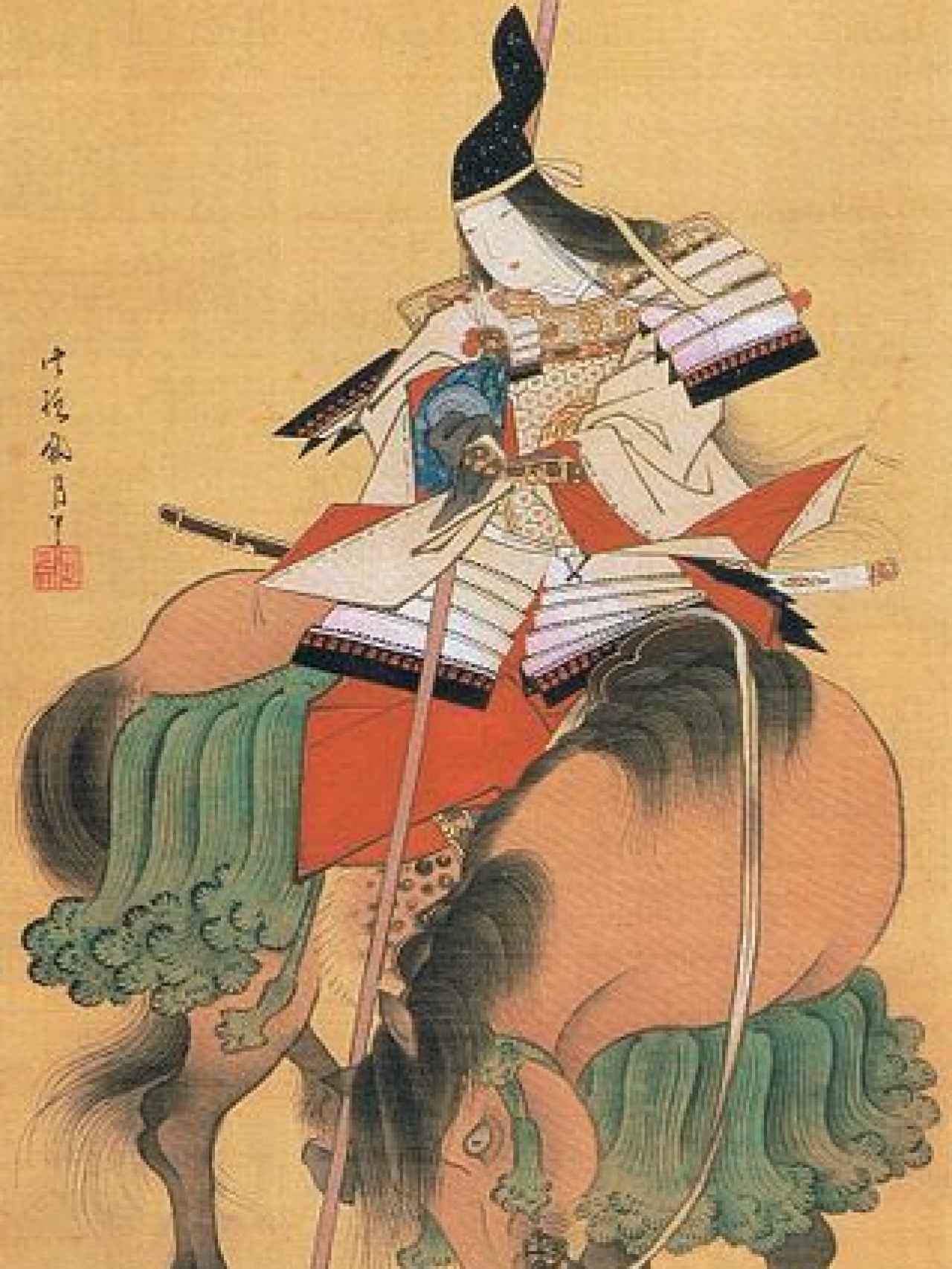 Tomoe Gozen, según un dibujo de Shitomi Kagetsu (siglo XVIII).