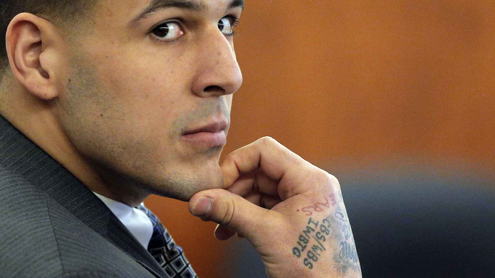 Aaron Hernandez, durante su juicio.
