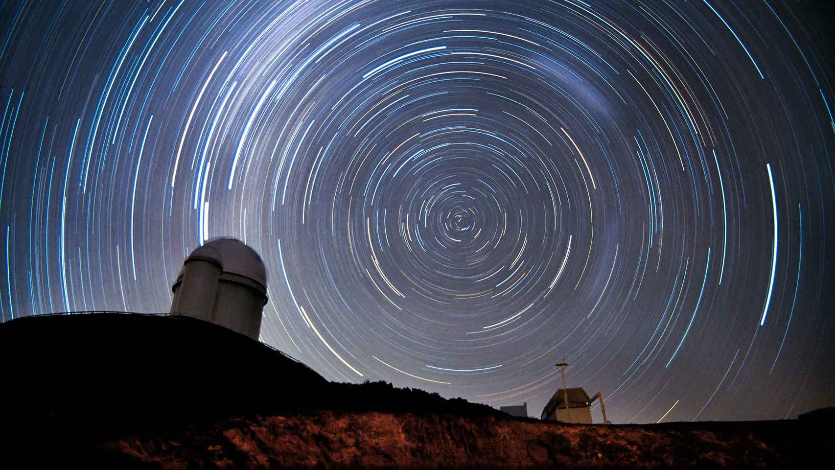 Observatorio de La Silla, en una larga exposición extrema.