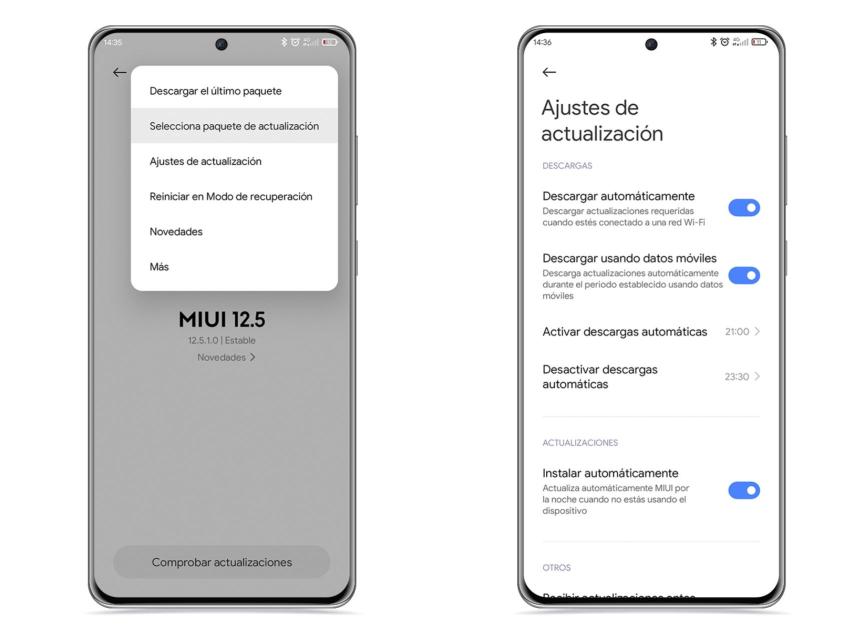 Actualización manual en Xiaomi