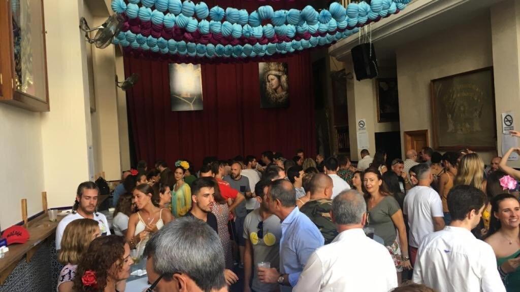 Una imagen de la Feria de Málaga en 2019 en la casa hermandad de la Sentencia.