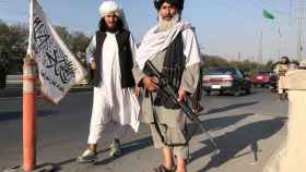 Imagen de archivo de combatientes talibanes en Kabul. Efe