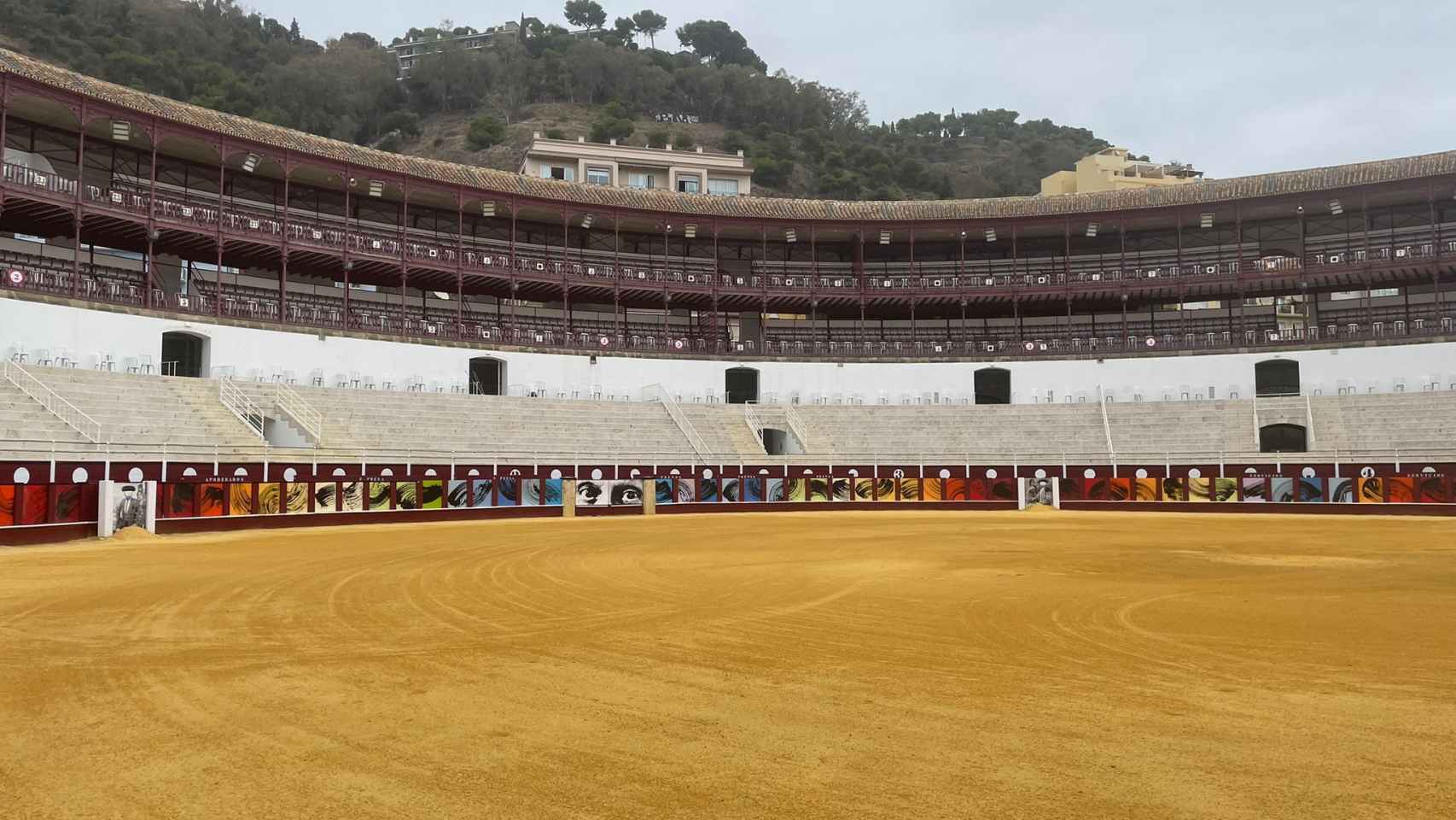La plaza de toros de La Malagueta, durante una corrida picassiana.