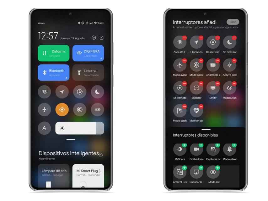 Ajustes rápidos en Xiaomi