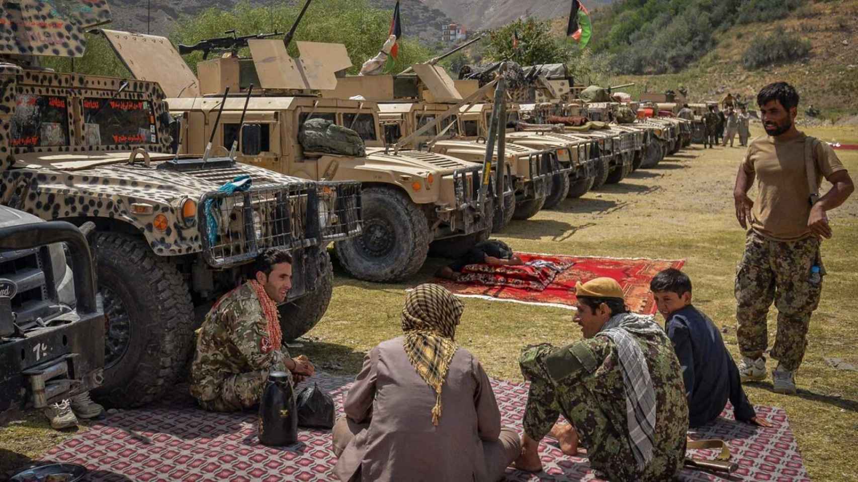 Miembros del Ejército Afgano, el ANA.