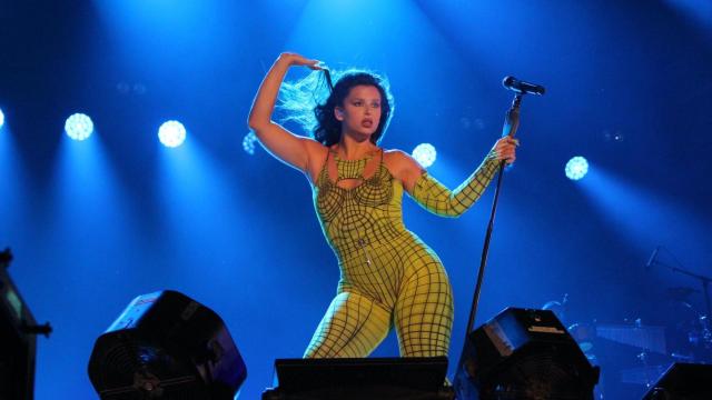 La cantante Nathy Peluso, ayer en el Morriña Fest de Culleredo.