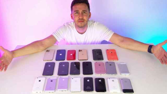 El ‘youtuber’ tiene una colección con todos los iPhones que salieron