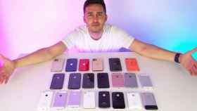 El ‘youtuber’ tiene una colección con todos los iPhones que salieron