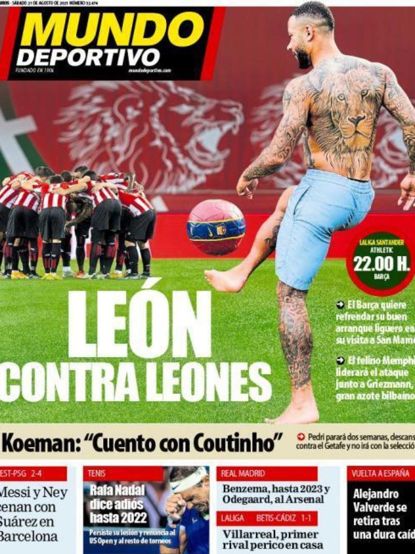 La portada del diario Mundo Deportivo (21/08/2021)