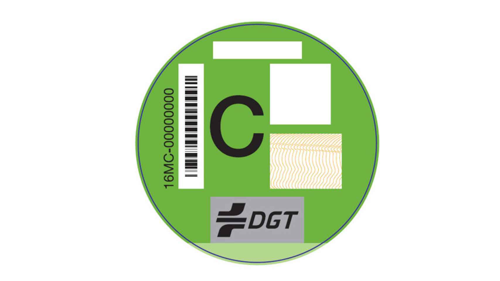Etiqueta C de la DGT.