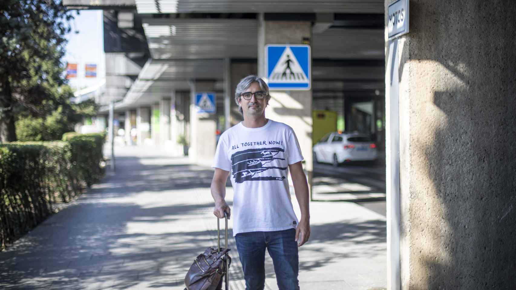 Diego González Rivas, a su llegada en el aeropuerto de Madrid.