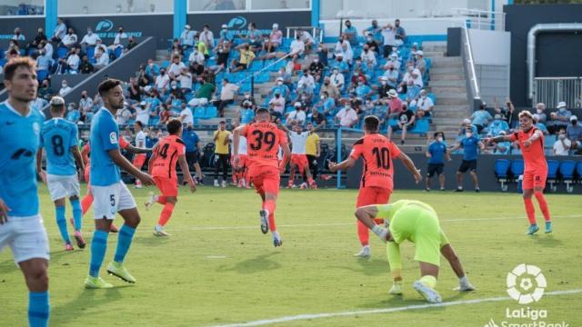 Roberto, durante el partido