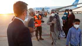Llegada a España de un grupo de afganos.