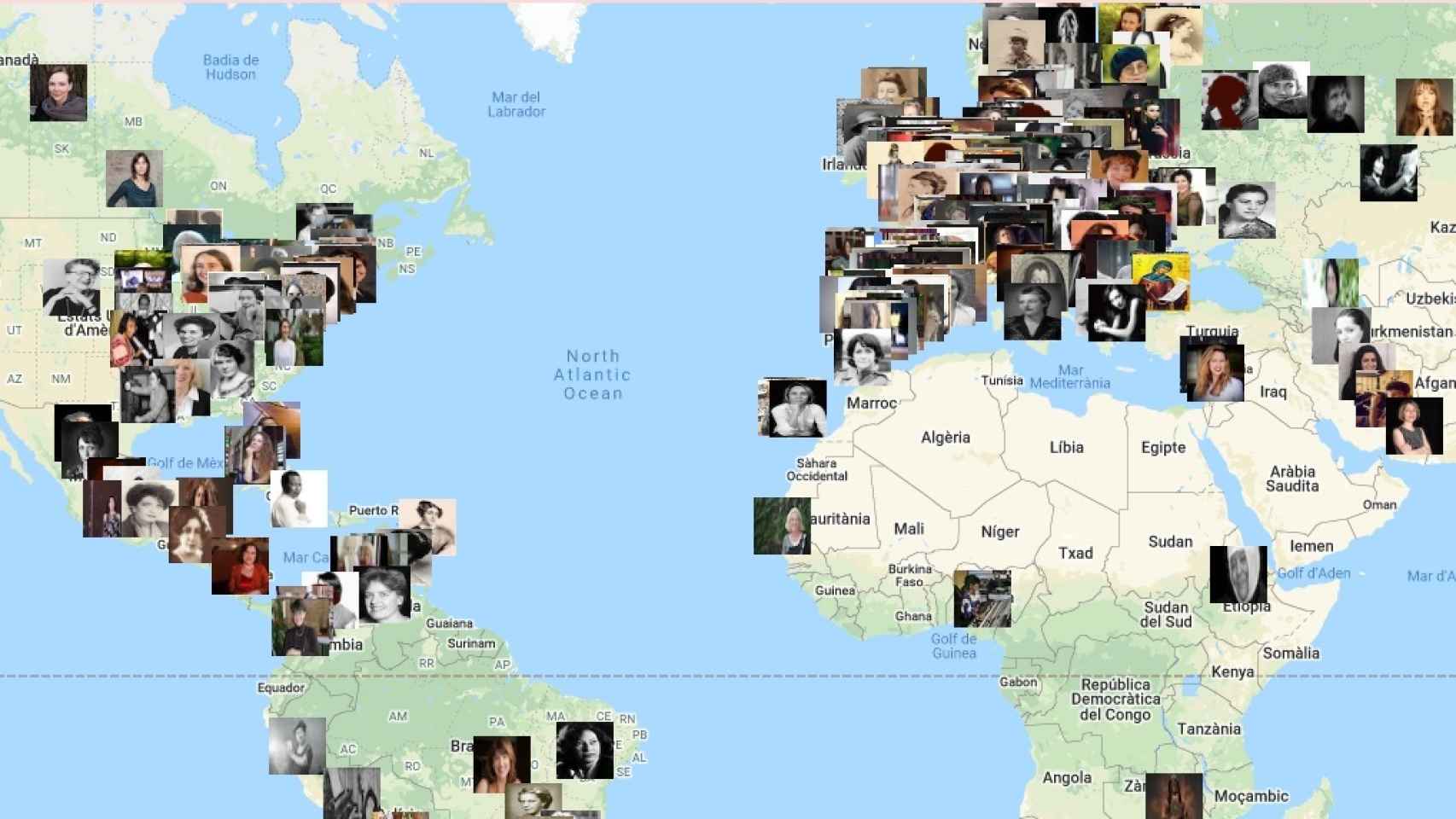 Sakira Ventura ha creado este mapa interactivo para dar a conocer a las compositoras de todo el mundo.