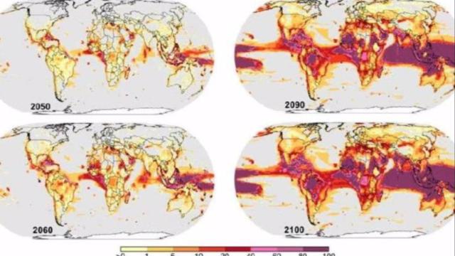 Proyección de calentamiento global.