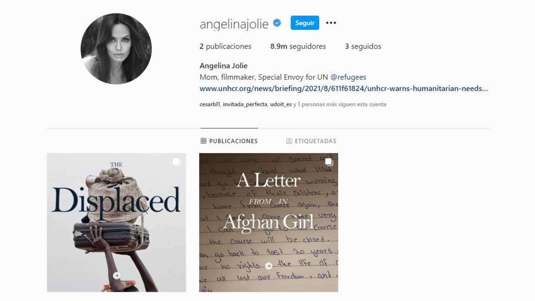 Angelina Jolie debutó en Instagram este domingo y batió todos los récords en horas.