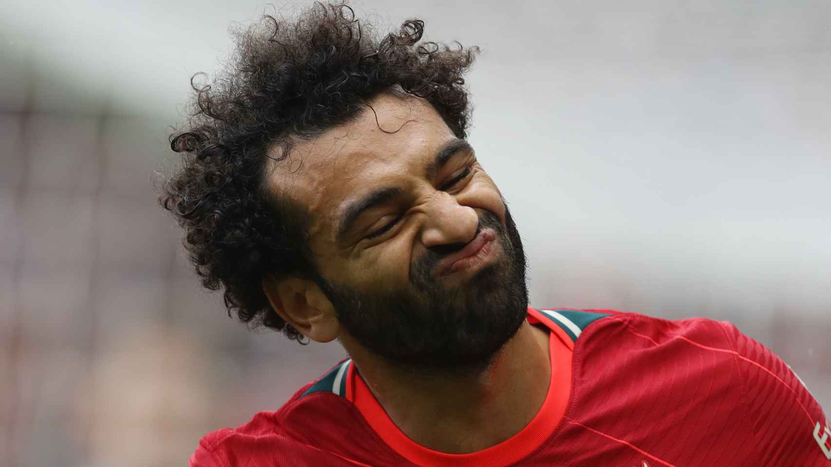 Mohamed Salah, durante un partido con el Liverpool