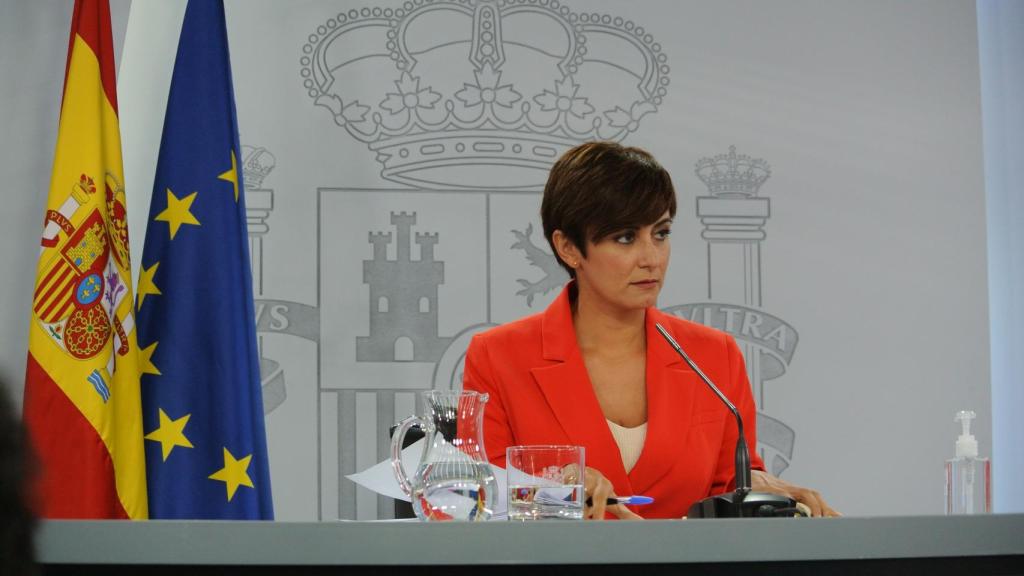 Isabel Rodríguez, ministra portavoz, en la rueda de prensa posterior al Consejo de  Ministros.