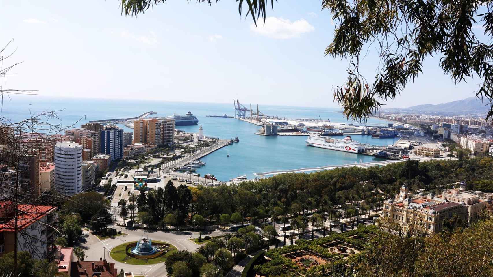 Una vista de la Bahía de Málaga.