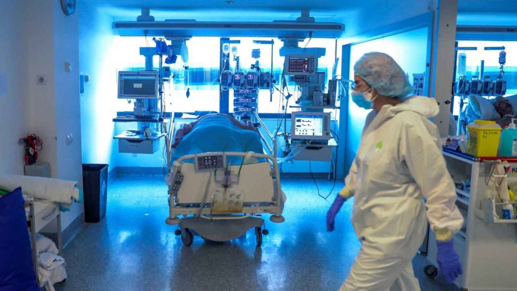 Unidad de cuidados intensivos durante la pandemia de la covid-19.