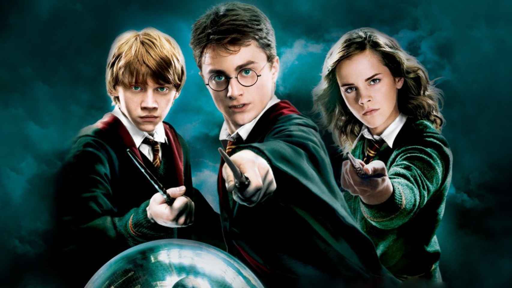 Saga 'Harry Potter', protagonizada por Rupert Grint, Daniel Radcliffe y Emma Watson.