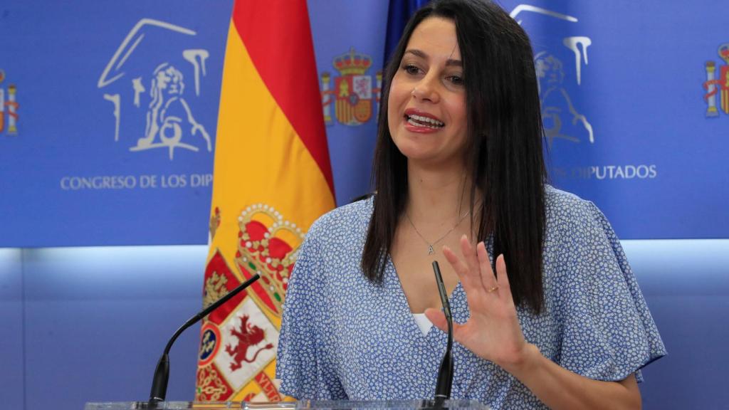 Inés Arrimadas, este miércoles en el Congreso.