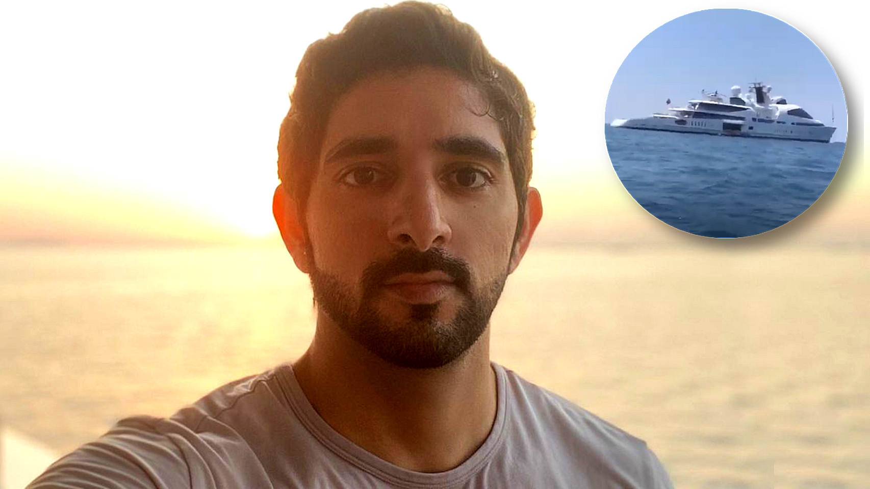 El heredero de Dubái y su yate, 'Yas', en un montaje de JALEOS.
