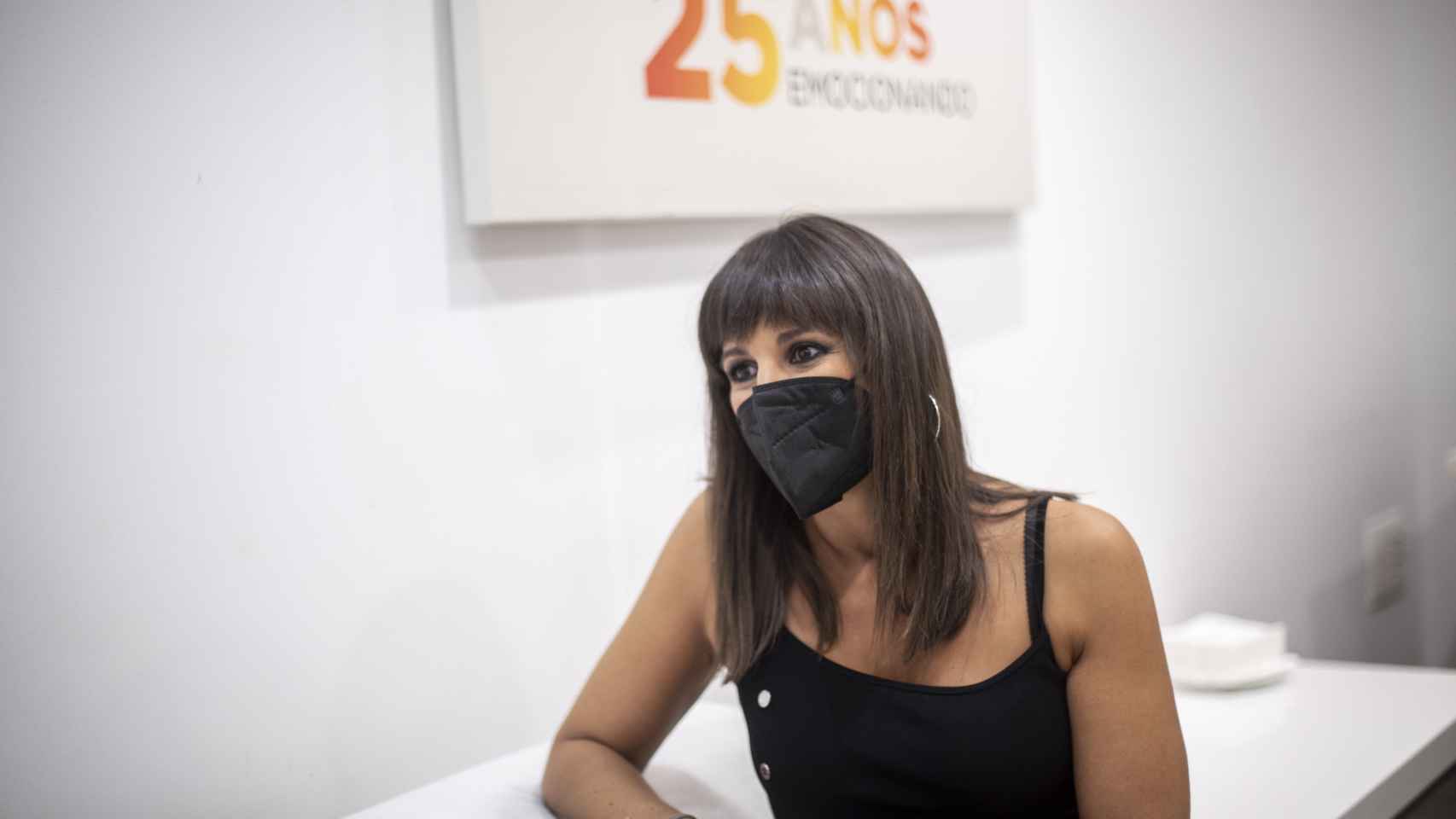 Lorena García, durante la entrevista.