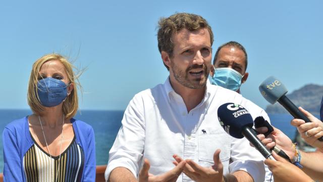 Pablo Casado, este jueves en Canarias.